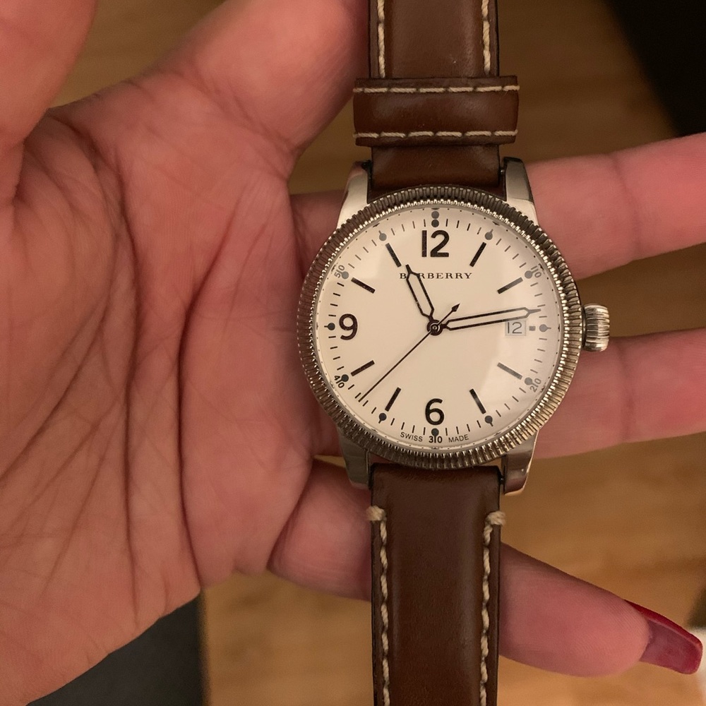 Burberry Watch, Brown, Leather Band